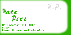 mate piti business card
