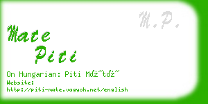 mate piti business card